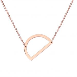 Colliers Tendance En Acier Inoxydable Avec Pendentif En Forme D'alphabet, Or Rose D - Neuf