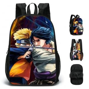 Sac A Dos De Voyage A Double Face Avec Personnages D'anime, Sac D'ecole Reglable, Elegant Et Leger, Pour Randonnee En Plein Air, 40,6 Cm - Neuf