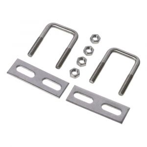 ChenQuanSarl-Assortiment D'Écrous Et De Boulons - 50 Mm X 25 Mm - En Acier Inoxydable - Bonne Résistance - En Acier Inoxydable - M6 Avec Écrous - Résistance À La Traction - Boulons En U Argentés Avec Cad - Neuf