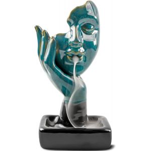 SEPT-Brûleur D'encens en Céramique Thinker, Porte-encens Cascade Méditateur, Support Encens d'art Moderne, pour la Décoration du Spa Yoga du Bureau à Domicile (Philosophe) - Neuf