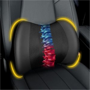 JEXNOVASHOP-Coussin de soutien lombaire : coussin lombaire en mousse &agrave; m&eacute;moire de forme pour soulager la douleur dans le bas du dos - Coussin de dossier de voiture pour la conduite - Soutien lombaire - Neuf