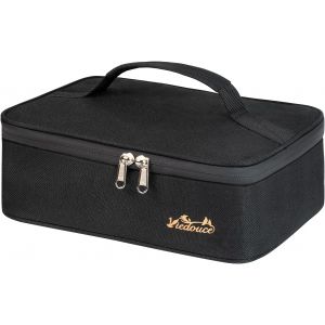 Kalanka-Petit Sac Isotherme Repas 4l Imperm&eacute;able, Double Fermeture &Eacute;clair Petite Glaciere, Pochette Isotherme Pour Homme Femme Enfant &Eacute;cole Travail, Pliable Sac Lunch Box, Noir - Neuf