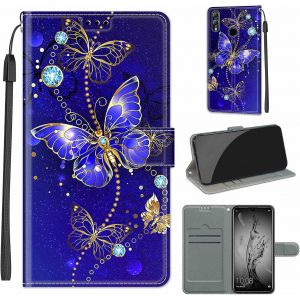 Kal-Coque Etui Pour Huawei P Smart 2019 / Honor 10 Lite Étui Housse En Cuir Avec Carte Fente, Fonction Support Fermeture Magnétique Coque Compatible Pour Huawei P Smart 2019 / Honor 10 Lite - Neuf