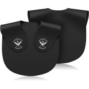 Grand Collier De Coupe De Cheveux,Collier De Teinture Pour Cheveux Lest&eacute; Silicone,Bouclier De Protection Cou Coupe Cheveux En Silicone Pour Salon De Coiffure Coloration Des Cheveux-Noir - Neuf