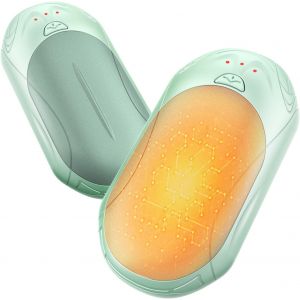 JGD-Chauffe-mains Chauffe-mains &Eacute;lectrique Rechargeable : Lot de 2 Chauffe-mains 6000 mAh Chauffe-mains &Eacute;lectrique Rechargeable Portable Chauffage USB - Cadeau pour Femmes Hommes - Neuf