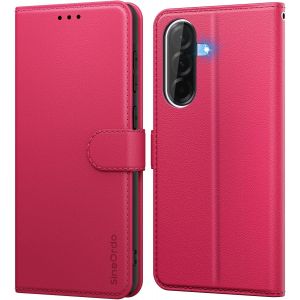 JGD-Coque pour Samsung Galaxy A56 5G &Eacute;tui Protection &agrave; Rabat, [Pochette de Portefeuille] Antichoc Clapet Housse en Cuir Case, Rouge - Neuf