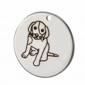 Diy Mignon Dalmatiens Animal En Acier Inoxydable Suspendu Goutte D&eacute;cor Pendentif Accessoire (Couleur De L'acier) - Neuf