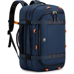 acdsgd-Sac a Dos Voyage Cabine Avion Extensible 40L-45L, Sac &agrave; Dos Voyage Imperm&eacute;able Grand Compatible TSA Antivol, Sac a Dos Ordinateur 17,3&iquest;, Sac Cabine Avion pour Homme Femme Voyage, Bleu Marine - Neuf