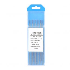 Lot de 10 electrodes en yttrium-tungstene WY20 a pointe bleue pour machine a souder TIG 2,0 mm x 175 mm - Neuf