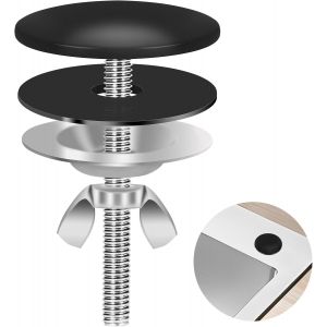 Jgd-Cache-Trou D'&eacute;vier En Acier Inoxydable Pour Garder L'&eacute;vier De Cuisine Et De Salle De Bain Propre (Noir) - Neuf