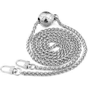 La brillance de l'Argent Sac de la Chaîne, 120CM Argent Sac à main de la Chaîne, en Métal Réglable Sac Chaîne Sac à Bandoulière Sac à main - Neuf
