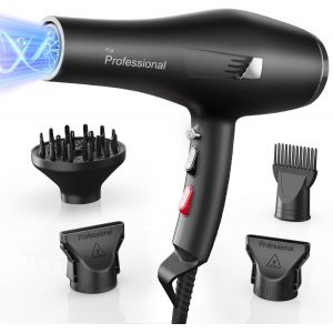 Seche Cheveux Ionique Professionnel, Séchage Rapide Avec Modes Multiples¿ Moteur Ac Puissant Et Durable, Accessoires Pratique, Adapté Boucle, Lisses, Afro, Pour Homme Femme - Neuf
