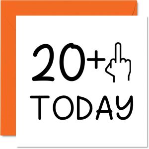 Checarzhn--No1-Carte D'anniversaire Humoristique Pour 21e Anniversaire Pour Femme - Doigt D'honneur - Cartes D'anniversaire Grossières Pour Homme - 145mm - Cartes De V?Ux Pour Fille Beau-Fils S?Ur Fr - Neuf