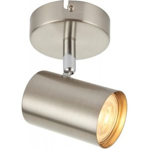 KAL-Arezzo Spot Unique Réglable Ip20 Dimmable Plafonnier Spot Luminaire Décoratif Led Applique Murale 7W 240V Led Gu10 Non Inclus- Finition Chrome Satiné - Neuf