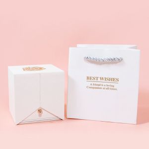 Collier Et Boucles D'oreilles C?ur En Argent 925, Rose Éternelle, Coffret À Bijoux Rose Éternelle, Cadeau Anniversaire Femme, Bleu Stabilisé Rouge, Cadeau Amour, Fête Des Mères, Noël, Saint Valentin - Neuf