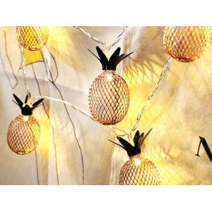 Guirlande Lumineuse Ananas &Agrave; 20 Led, Fonctionne Sur Piles, 3 M, Blanc Chaud - Neuf