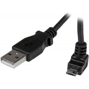 Câble Micro Usb 2 M - A Vers Micro B Coudé 90° Vers Le Haut (Usbaub2Mu)[BLE7110593] - Neuf