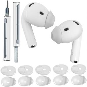 KAL-Paires De Silicone Coussinets D'Oreille Pour Airpods 4, Coussinets D'Oreille Antidérapants Pour Airpods 4 [Inclut Un Stylo De Nettoyage] (Transparent) - Neuf