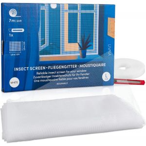 Moustiquaires pour fenêtres: Moustiquaire Blanche 150x180cm pour fenêtre-Filet Anti-Insectes-Moustiquaire de Protection pour fenetre - Neuf