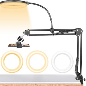 Chromlives Support de projecteur Pico pour photocopie, support vidéo pour téléphone, support de table réglable, mini trépied col de cygne pour enseignement en streaming, pâtisserie, travaux manuels - Neuf
