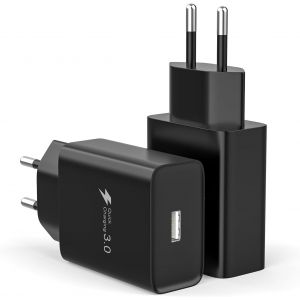 KALANKA-Type-C Chargeur Rapide pour Samsung Galaxy A16, A15, A14, A13, A15, A12, 4G/5G, S10, S9, S8, A04S, A05S, A33, A23, A53, S24, S23, S22, S21, S20 Compatible Xiaomi Redmi, avec Noir 2-Pack - Neuf