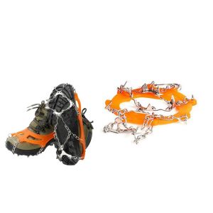 Crampons &Agrave; Glace &Agrave; 10 Pointes En Acier Inoxydable Pour Une Adh&eacute;rence Optimale Sur La Neige Et La Glace - Neuf