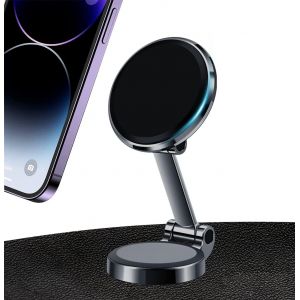 JGD-Support de t&eacute;l&eacute;phone magn&eacute;tique pour Voiture, [Mise &agrave; Niveau 10 aimants puissants] [Rotation &agrave; 360&deg;] Nouveau Support magn&eacute;tique Pliable en Alliage pour t&eacute;l&eacute;phone de Voiture - Neuf