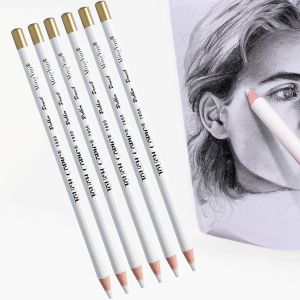 Crayon Blanc D'art Pour Dessin 6 Pcs Crayons De Surbrillance Et Charbon Pour Artiste, M&eacute;lange Et Ombrage Fournitures De Croquis - Neuf