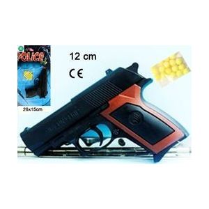 Pistolet + 18 Billes - 15 Cm - Neuf