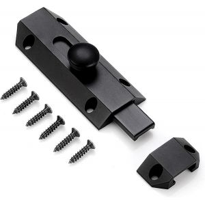 Chenquansarl-1 Loquet De Verrouillage De S&eacute;curit&eacute; Avec Targette En Laiton &Eacute;pais Pur, Loquet De Portail Ultra R&eacute;sistant, Noir - Neuf