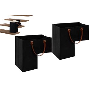 Lot De 2 Paniers De Rangement En Feutre Avec Poign&eacute;e Pour Escaliers, Pour La Maison Et Le Bureau, Pliables Et R&eacute;sistants, Adapt&eacute;s Aux Escaliers. - Neuf