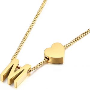 Kal-Collier À Pendentif Initiale En Or, Pendentif Exquis Lettre A-Z Personnalisébijoux Féminins Minimalistes Collier Lettre A-Z - Neuf