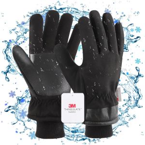 Gants Hiver Pour Hommes Et Femmes,Gants Thermiques Hiver Avec Doublure Chaude,Gants Thermiques Hiver,Gants Thermiques Coupe - Vent Pour Lconduite, Moto, V&eacute;lo, Sports De Plein Air, Snowboar, Commuter - Neuf