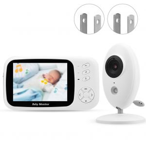 Babyphone sans fil XF808 3,5 pouces, camera infrarouge, surveillance du sommeil, ecran LCD 100-240 V (prise americaine) - Neuf