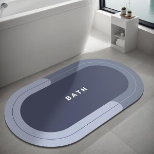 Tappetino da bagno Tappetini da bagno per il bagno Tappetino da bagno antiscivolo assorbente (Blue,40 x 60 cm) Tapis de Bain Tapis de Salle de Bains en Caoutchouc Antid&eacute;rapant &agrave; S&eacute;chage Rapide - Neuf