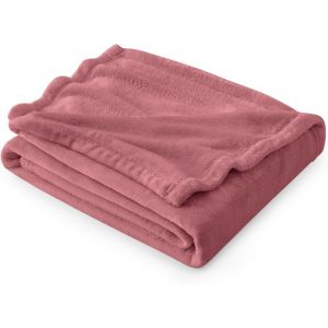 Ytfhg-Plaid Couverture Polaire Douillette - Plaid Polaire Douce Et Chaude 150 X 200 Cm, Couverture De Canapé Xl, Grand Jeté De Canapé En Flanelle, Rose - Neuf