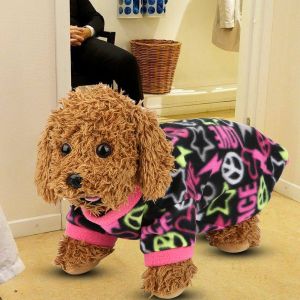 Hjlian Pull Polaire Doux Pour Animal De Compagnie, Vetement D'hiver Et D'automne (Noir, Taille L) - Neuf