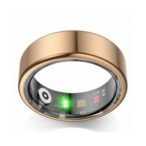 Smart Ring Fitness Tracker : Fréquence Cardiaque, Analyse Du Sommeil Et Moniteur D'activité ¿ Étanche, Design Élégant, Couleur Or Et Noir - Neuf