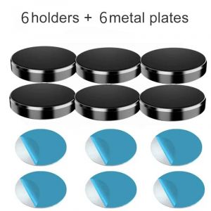 Support De Téléphone Magnétique Pour Voiture,Support De Téléphone Magnétique,Support De Cellule Mobile Mural Pour Iphone,Samsung,Xiaomi,Tableau Prada-6pcs Black-Fixed- - Neuf