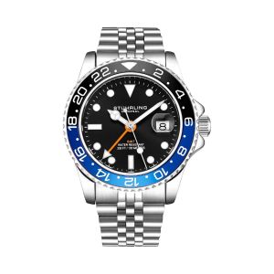 Montre &Agrave; Quartz En Acier Aquadiver - Fonction Gmt - Argent&eacute; Et Noir - Neuf