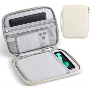 ELVORIX-7-8 Pouces &Eacute;tui de Transport rembourr&eacute; pour iPad Mini (A17 Pro) 8,3 Pouces 2024, iPad Mini 6/5/4/3/2, liseuse 7"", Sacoche pour Tablette avec poign&eacute;e, Beige - Neuf