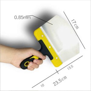 pelle à godet en acier inoxydable, pelle en forme d¿arc, couteau à mastic, grattoir, outil à main pour la finition des cloisons sèches - Neuf
