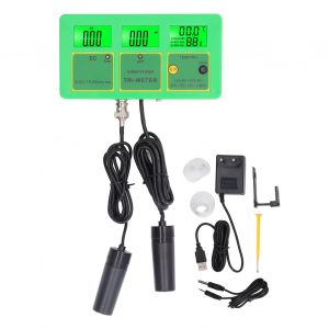 XYONG Detecteur de qualite de l'eau 3 en 1, testeur de temperature et d'humidite, ecran LCD, prise UE 230-240 V - Neuf
