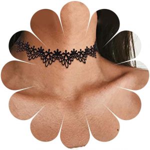 Kal-Collier Ras Du Cou En Dentelle Creuse Vintage Collier De Fleurs En Dentelle Noire Collier En Dentelle Gothique Des Années 90 Collier Tatouage Victorien Bijoux Pour Femmes - Neuf