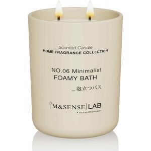 Natural Soy Wax Candle|Foamy Bath|470g|Minimalist Scented Candle For Relaxation,Gifts,Home Decor|Bedroom,Office,Small Holidays - Neuf