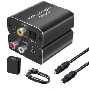 Convertisseur Analogique-Num&eacute;rique, Audio Analogique Vers Num&eacute;rique Adaptateur St&eacute;r&eacute;o L/R Rca Vers Num&eacute;rique Spdif Optique Coaxial Toslink Pour Ps3 Hdtv Xbox Blue Ray Sky Dvd[Z467] - Neuf