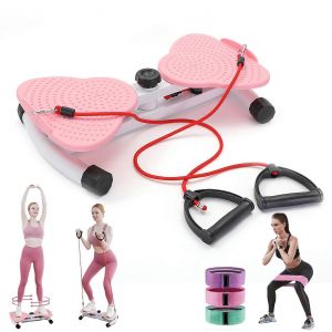 Appareil De Torsion De La Taille, Planche De Torsion De La Taille Avec Bande De Resistance En Boucle, Planche D'equilibre Pour La Perte De Poids, Modelage Et Perte De Poids, Rose Silencieux - Neuf