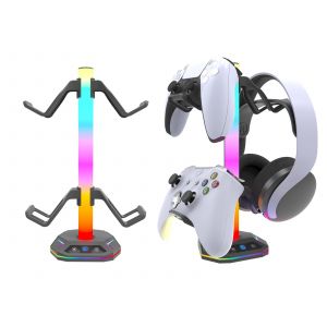 Support d&eacute;tachable RGB pour casque et manette de jeu PS5 - Neuf