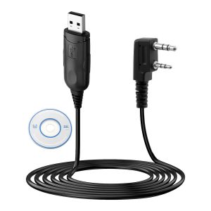JGD-USB Programmation Cable pour Baofeng UV-5R / UV-3R+ / UV-3R Plus/UV-89, 2 Broches Compatible avec Talkie Walkie BF-888S / 5R EX / 5RX3 / GA-2S / GA-2S, C&acirc;ble de Programmation avec pilote CD - Neuf