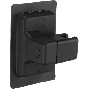JGD-Support de pommeau de douche puissant - R&eacute;glable - Clips de pommeau de douche sans per&ccedil;age (carr&eacute;, noir) - Neuf